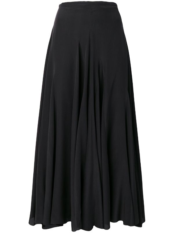 black godet skirt