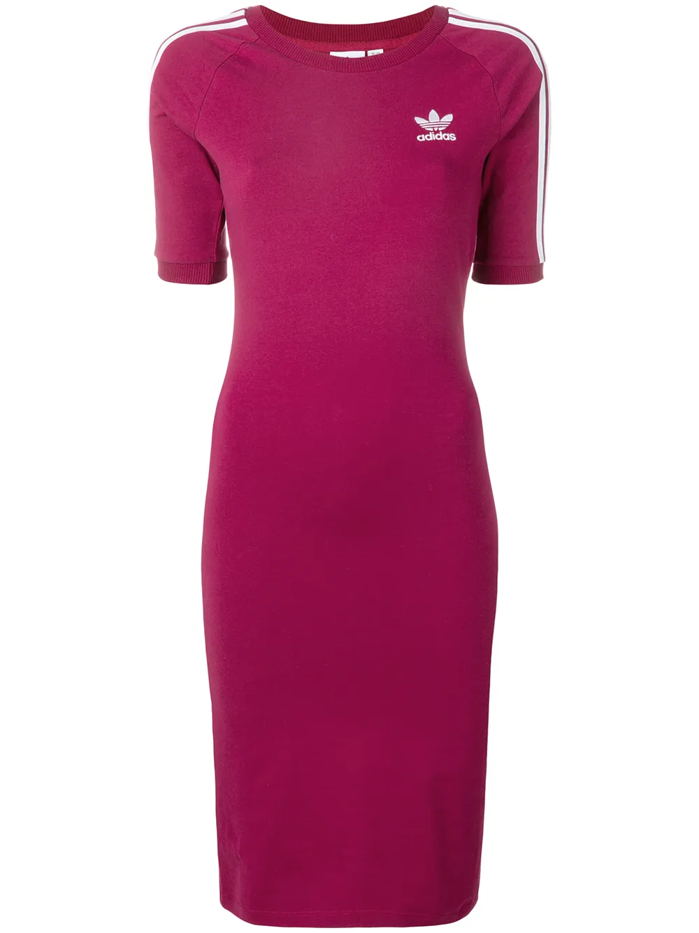 adidas 3 stripe midi dress