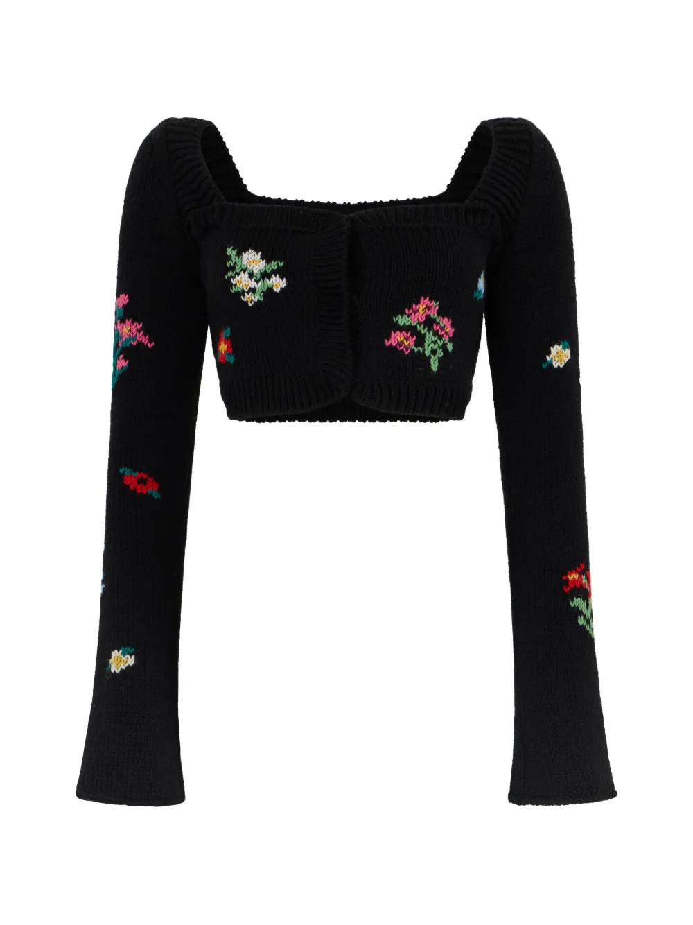 Philosophy Di Lorenzo Serafini Maglione crop a fiori - Nero