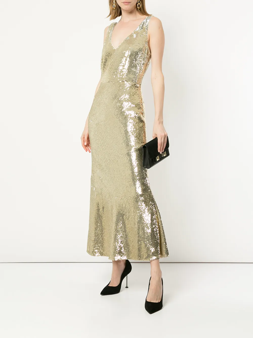 black and white evening gown