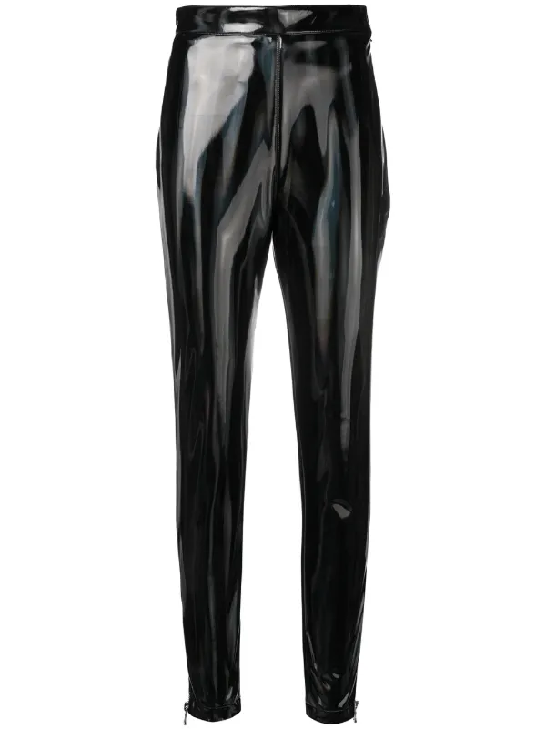 balmain vinyl pants