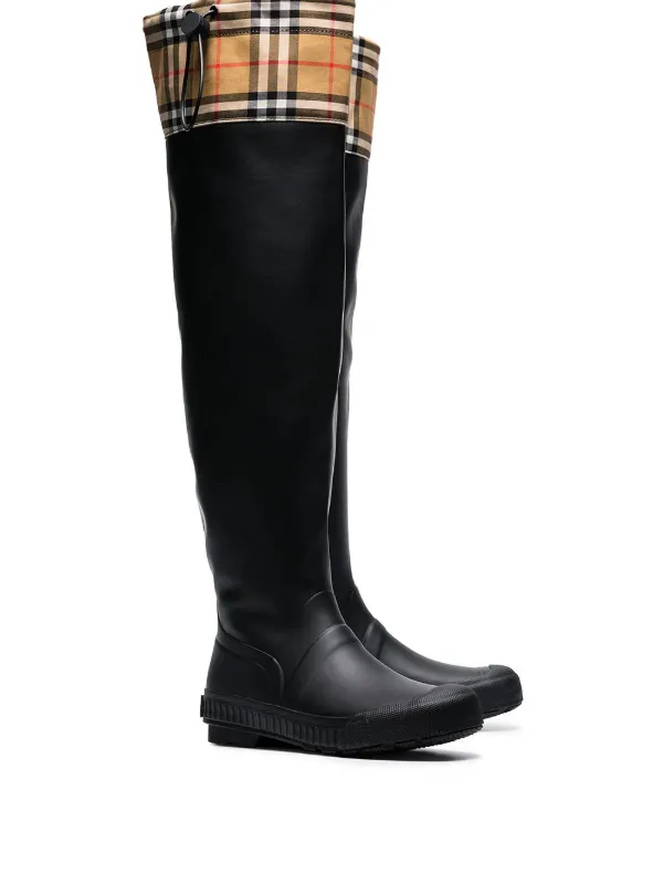burberry knee high rain boots