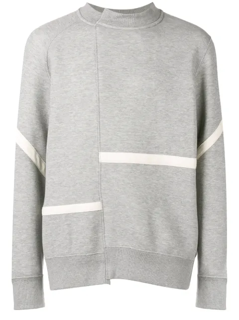Sacai Asymmetrical Jersey Sweater - Grey In Grey