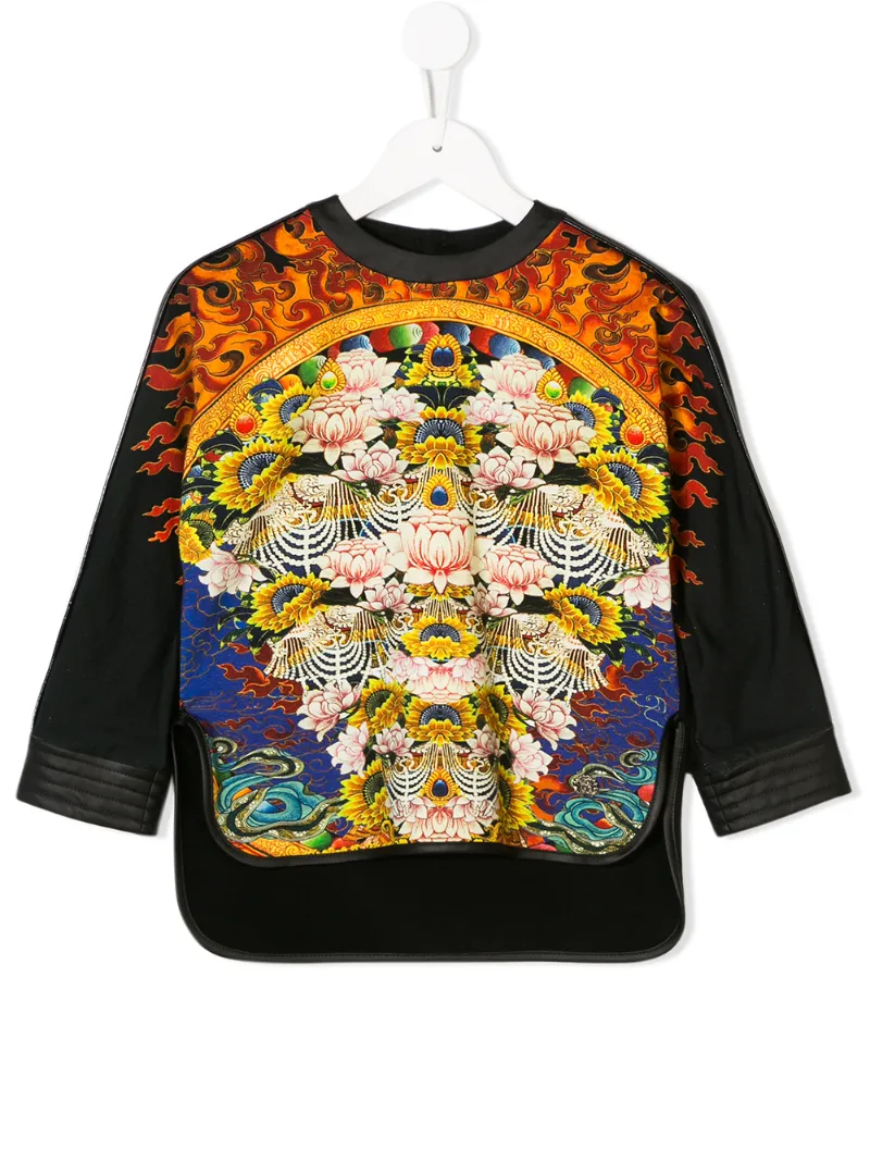 Roberto Cavalli Junior water lily print sweatshirt