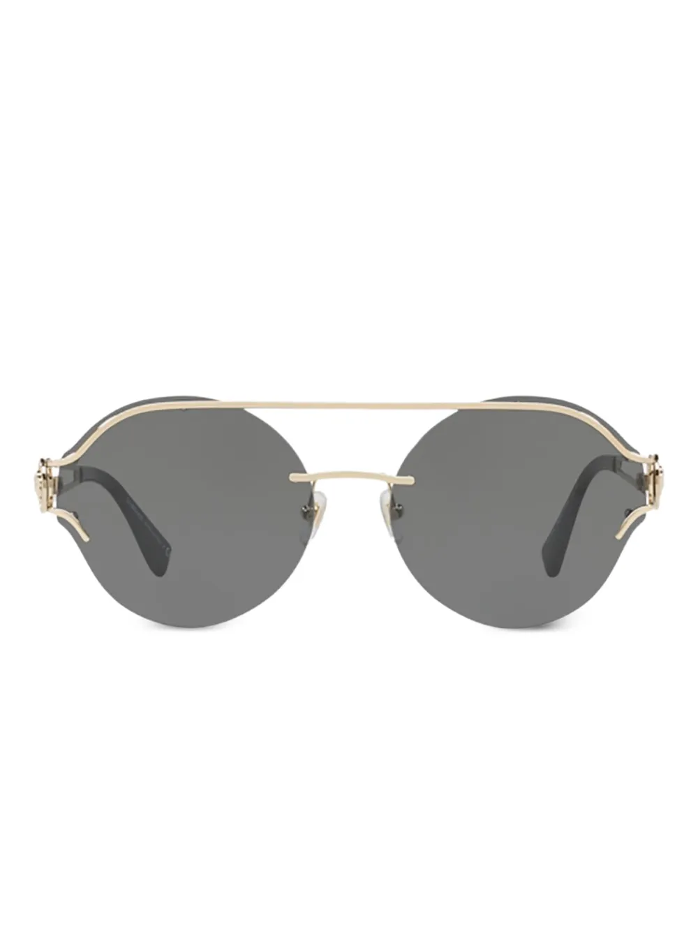 Versace Eyewear V-Powerful round sunglasses - Or Versace Eyewear V-Powerful round sunglasses - Or