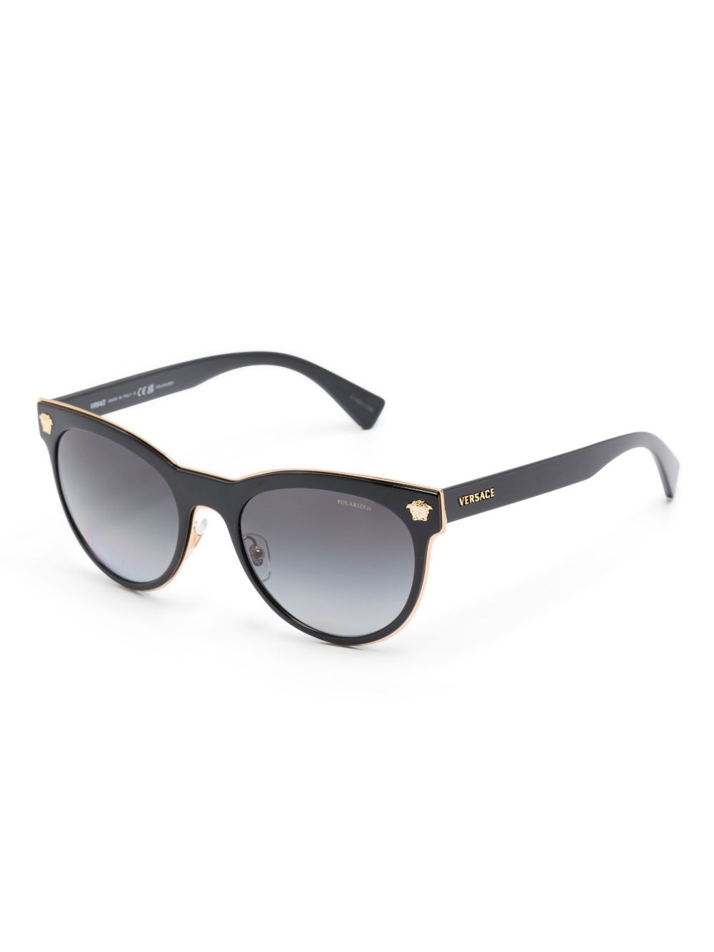 versaceeyewear Versace Eyewear Phantos zonnebril met rond montuur - Zwart