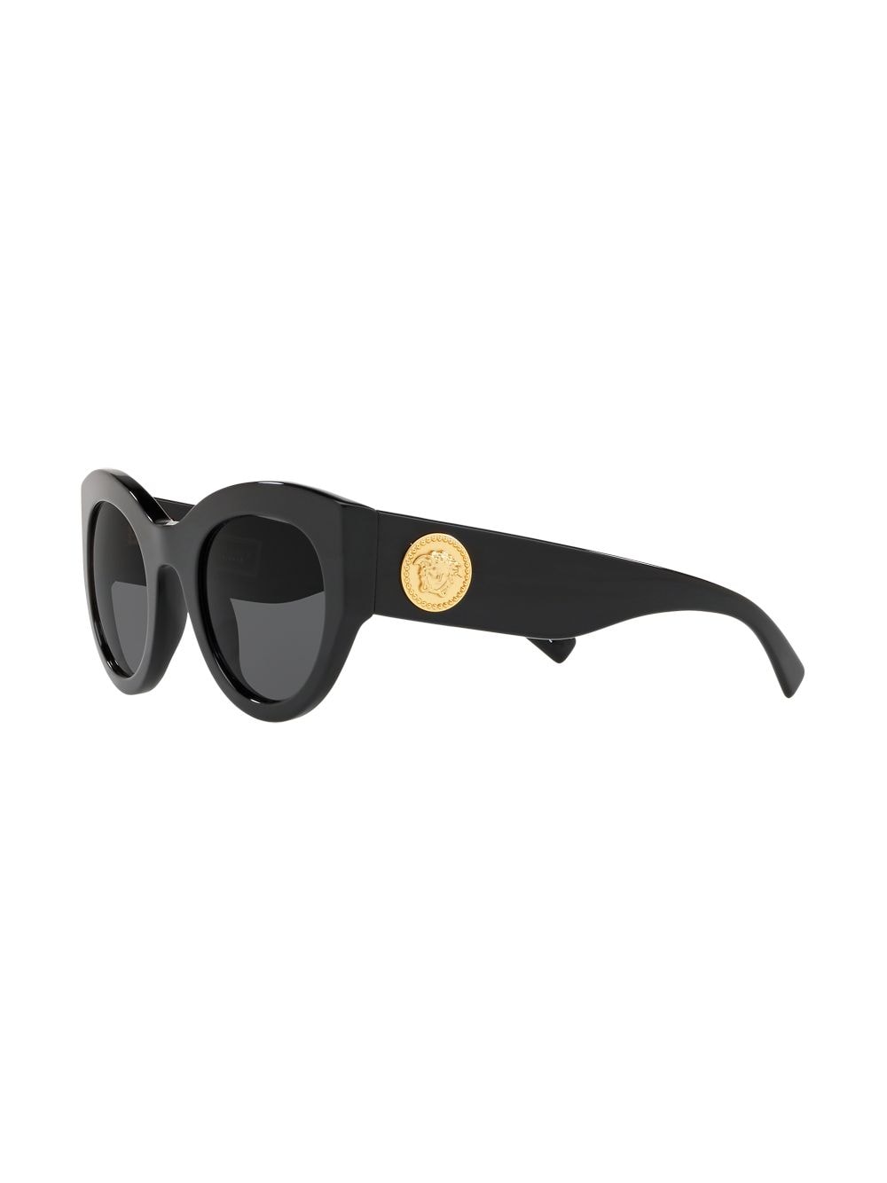 Shop Versace Tribute Oversized-frame Sunglasses In Black