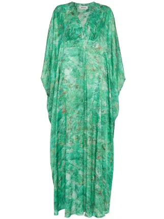 silk kaftan maxi dress