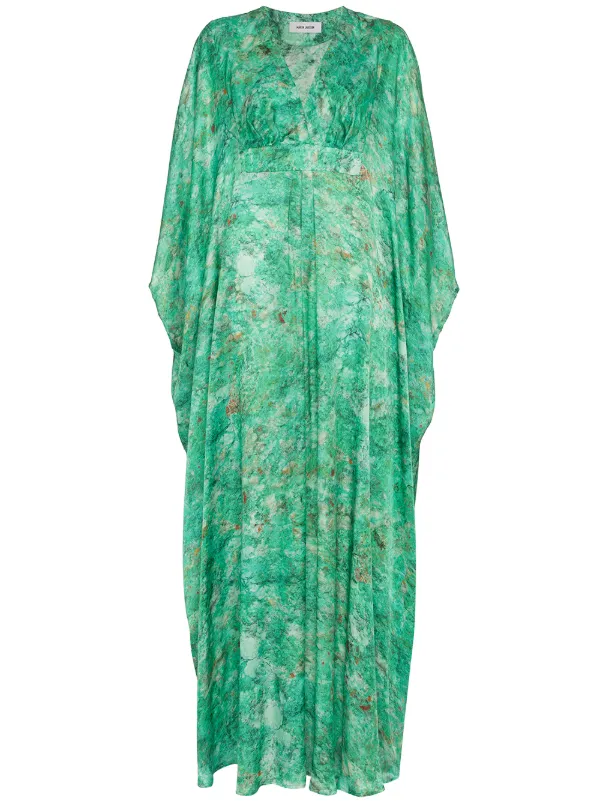 silk kaftan maxi dress