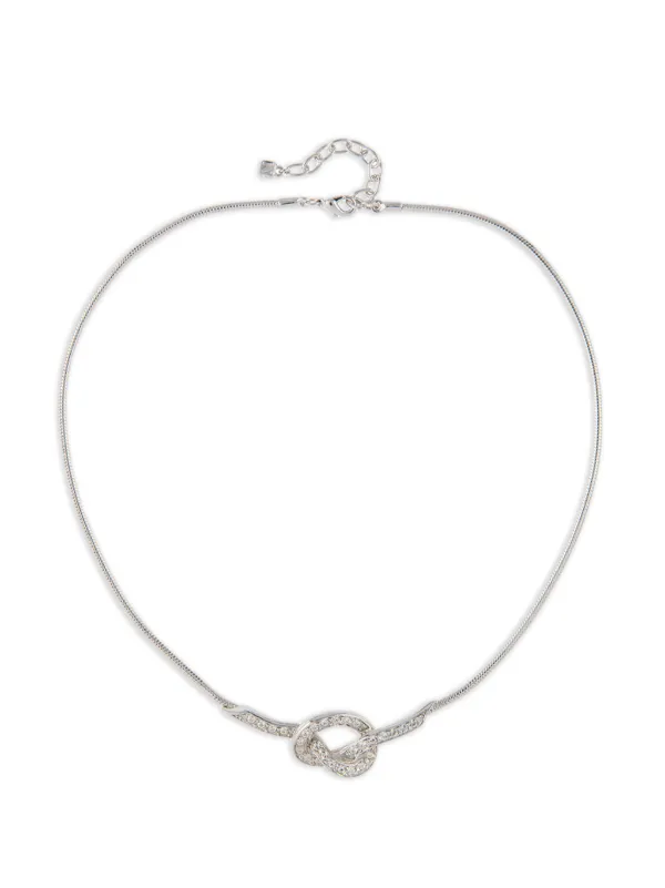 Nina Ricci Pre-owned Knot-detail Necklace in Silver