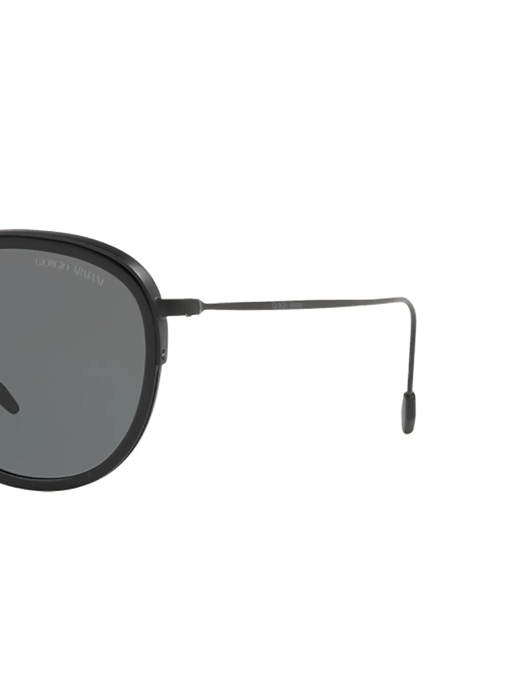 Giorgio Armani Round Frame Sunglasses In Black