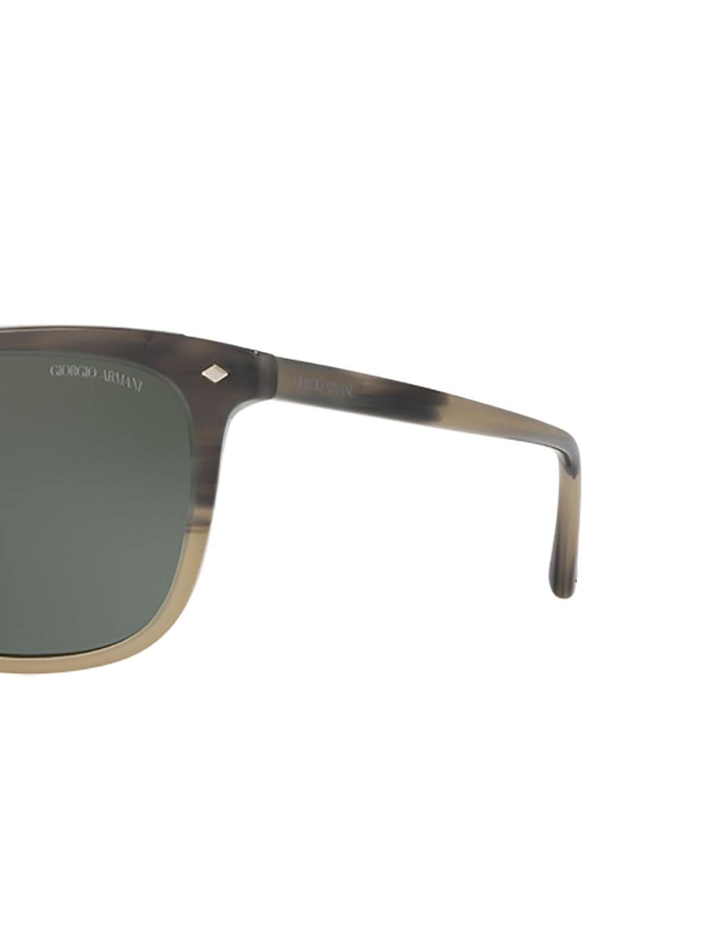 Shop Giorgio Armani Square Frame Sunglasses In Black