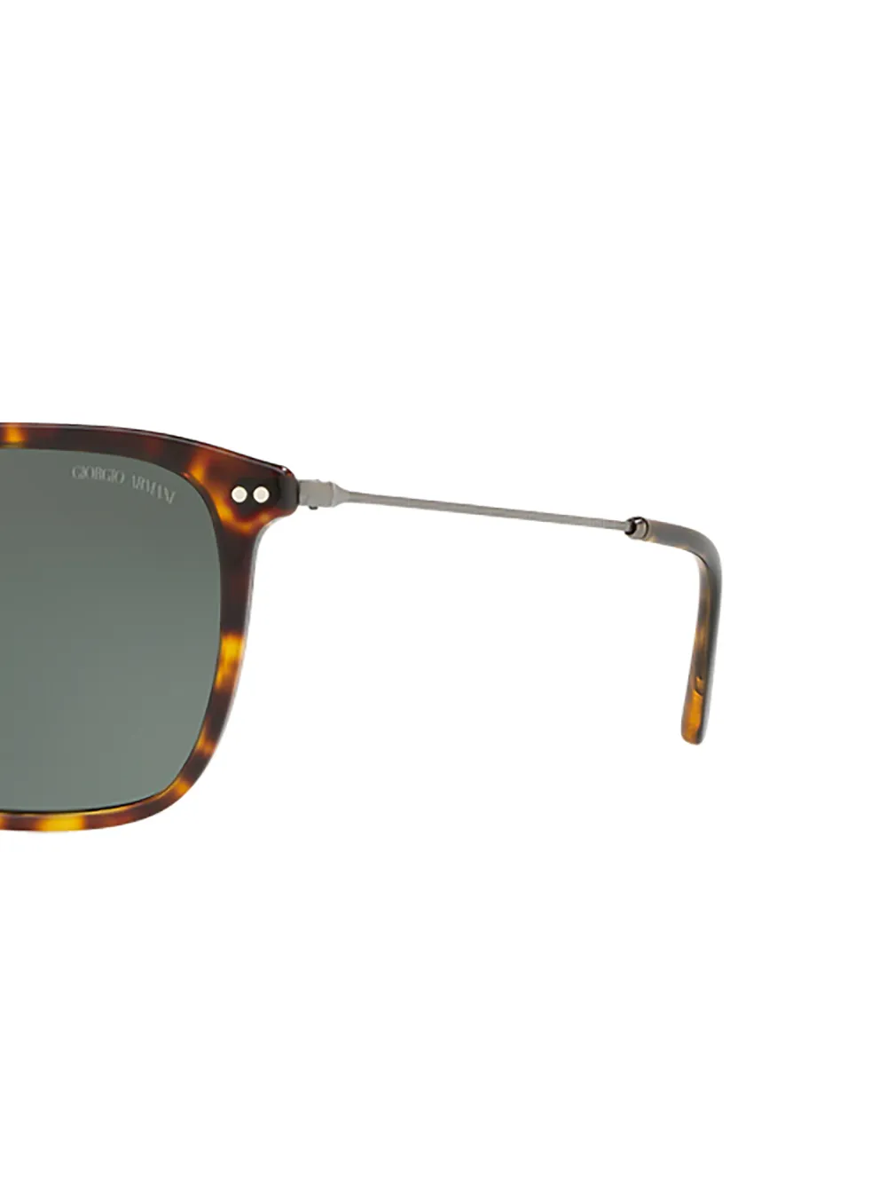 Giorgio Armani Tortoiseshell Squared Sunglasses In Brown