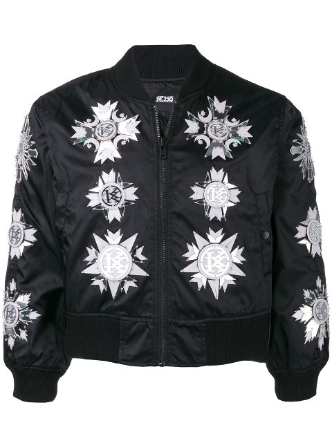 ktz patchwork bomber jacket