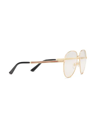 gucci aviator metal sunglasses