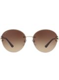 Bvlgari round frame sunglasses - Metallic