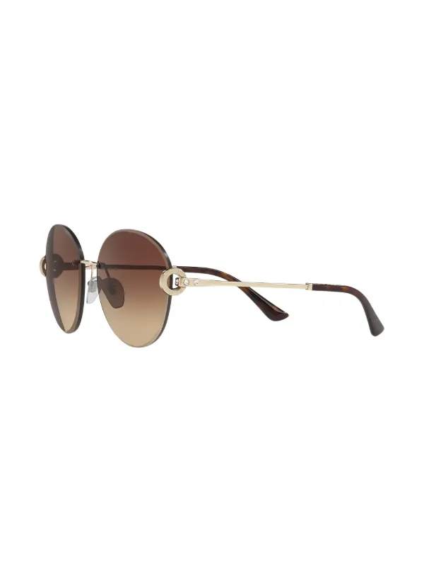 Bvlgari Round Frame Sunglasses | Metallic | FARFETCH HK
