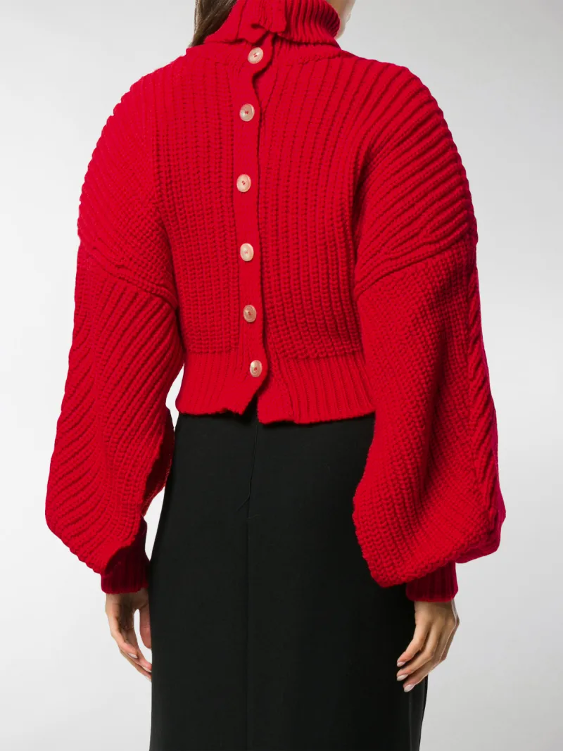 A.W.A.K.E. Mode button back sweater red 
