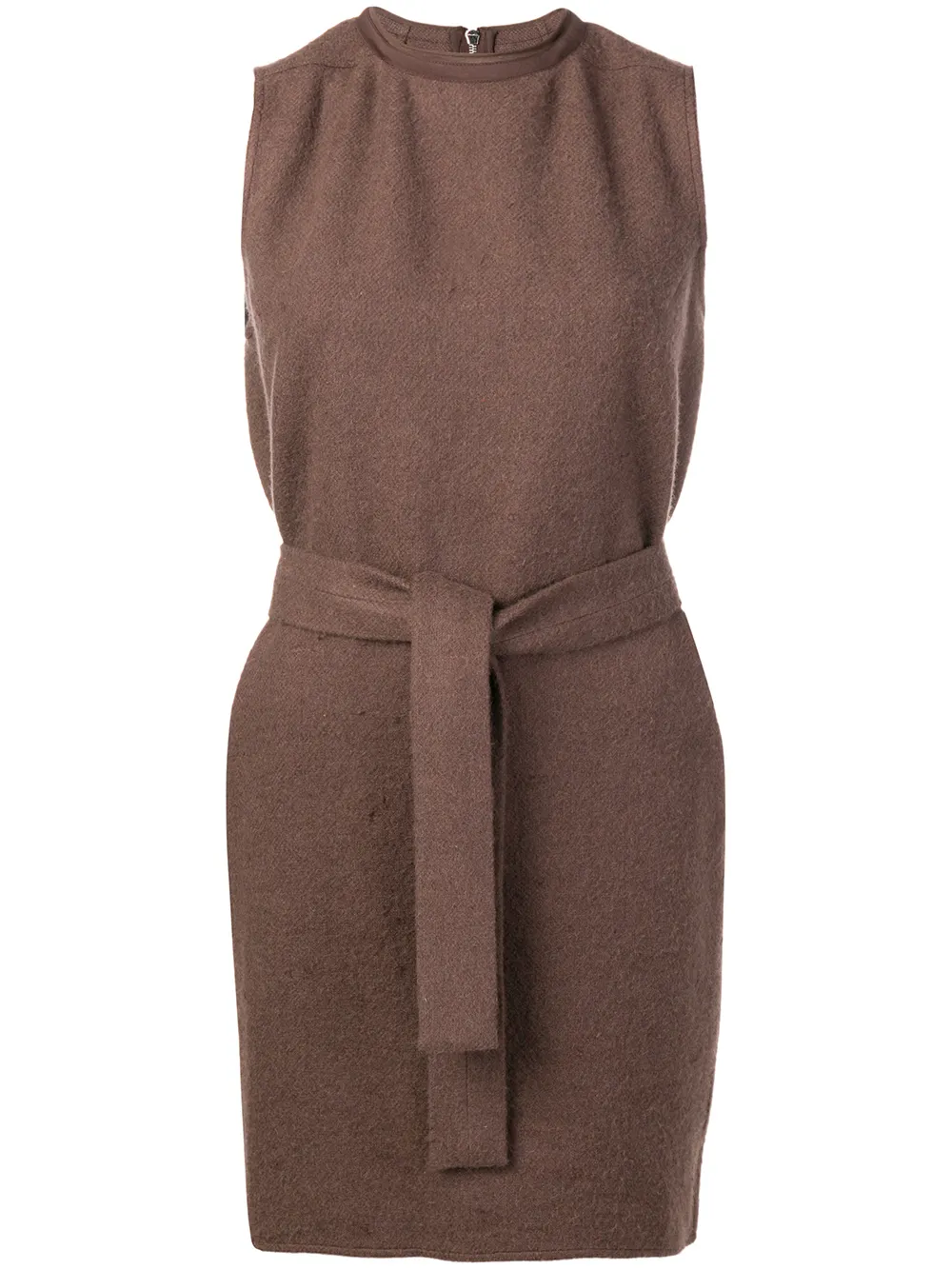 Rick Owens short sleeveless dress | Brown | Image 1