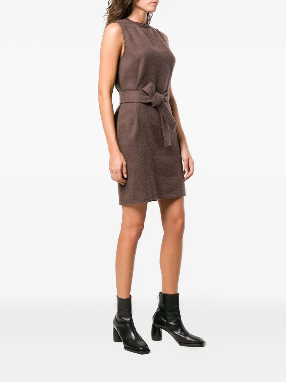 Rick Owens Mouwloze mini-jurk Bruin