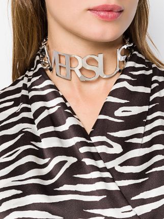 logo choker necklace展示图