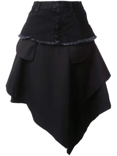 UNRAVEL PROJECT asymmetric loose skirt 