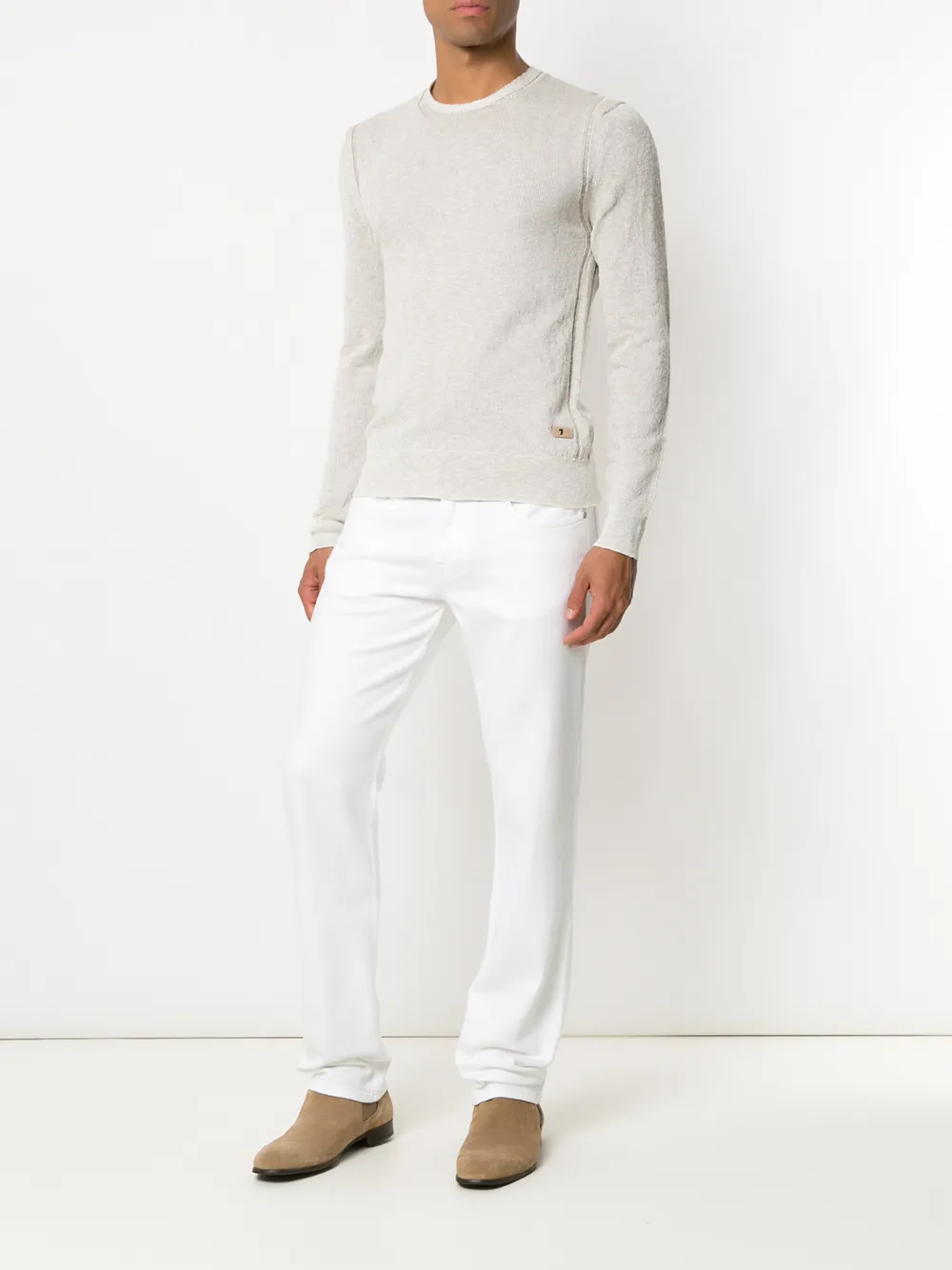 Shop 7 For All Mankind Button-fastening Jeans In White