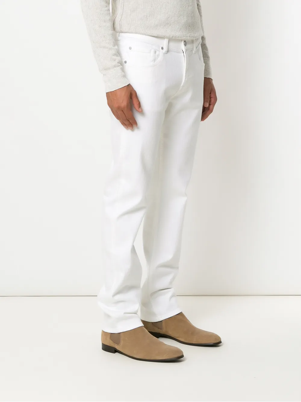 Shop 7 For All Mankind Button-fastening Jeans In White