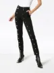 Blindness button down fitted wool trousers
