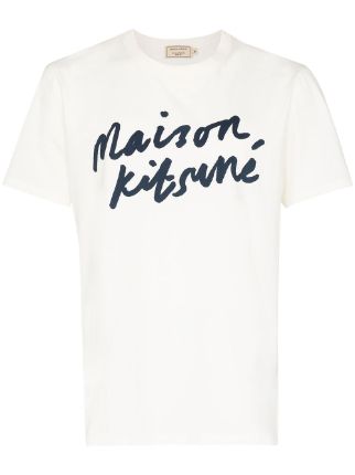 Maison Kitsuné Logo Print T-shirt - Farfetch