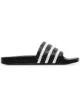 Image 1 of adidas black and white Adilette slides
