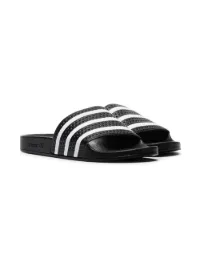 adidas black and white slides