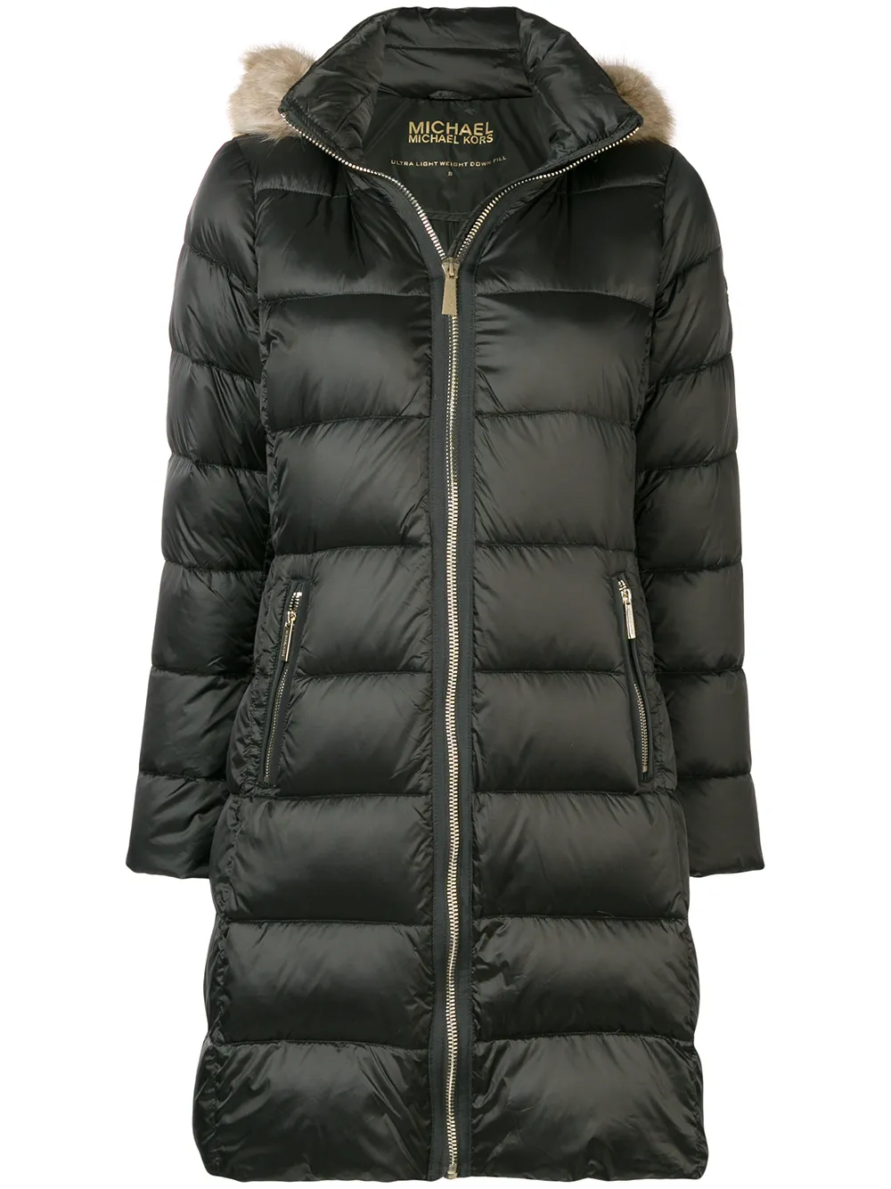 michael michael kors zip quilted puffer jacket
