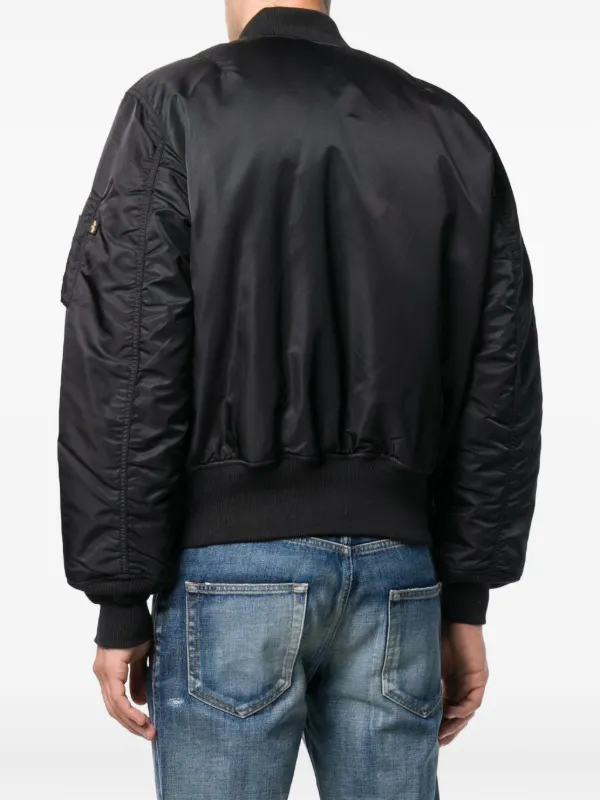 Alpha Industries Jaqueta Bomber Ampla | Preto | FARFETCH BR