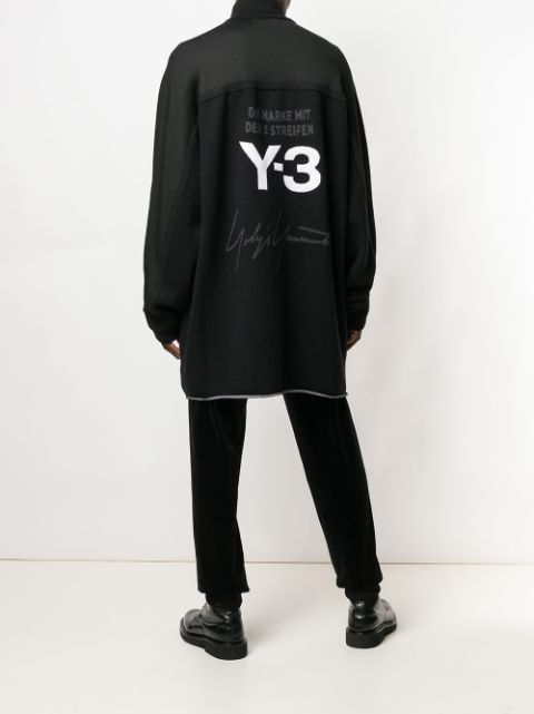 Y-3 Y3 Adidas x Yohji Yamamoto Knitted Stacked Logo Parka - Farfetch