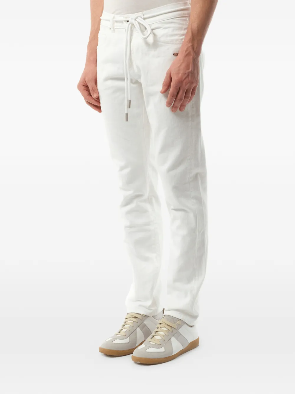  Off White Jeans Mit Lockerem Schnitt   Weiß 