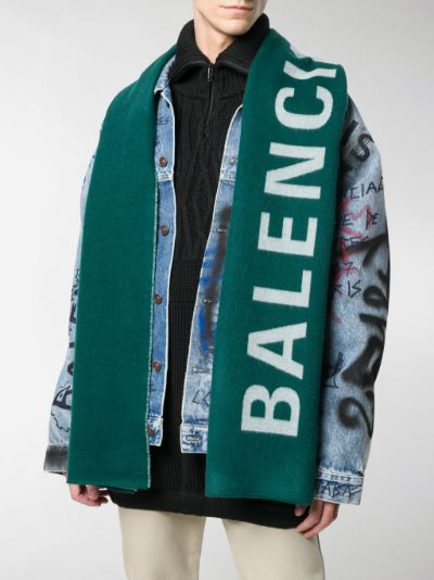 balenciaga scarf green