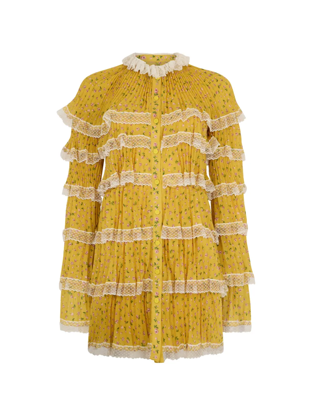 Philosophy Di Lorenzo Serafini layered mini dress – Yellow