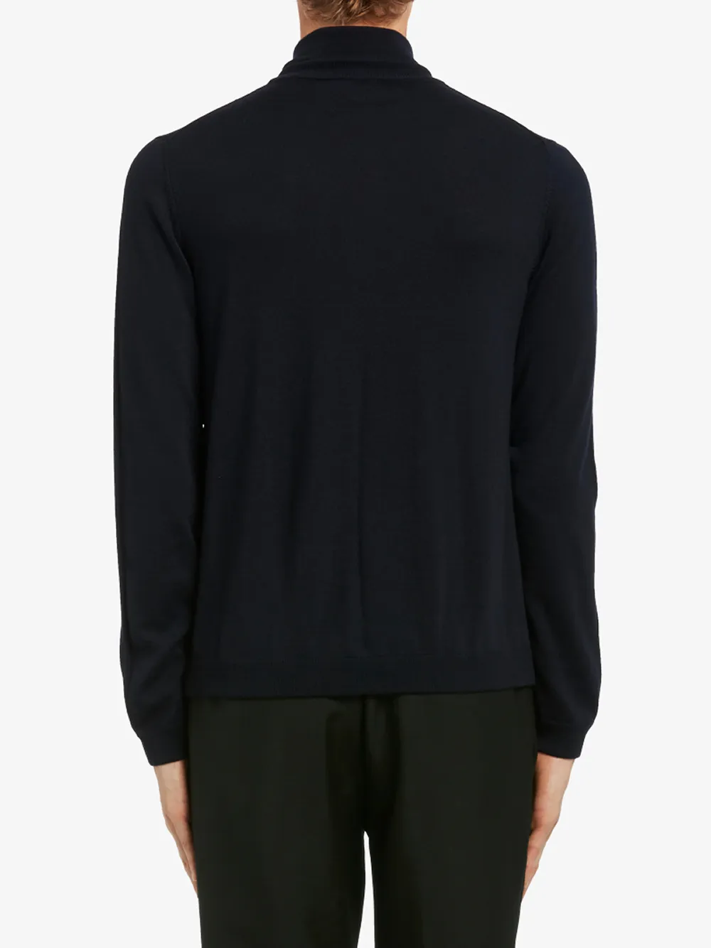 Shop Prada Zip-up Wool Cardigan In Blue