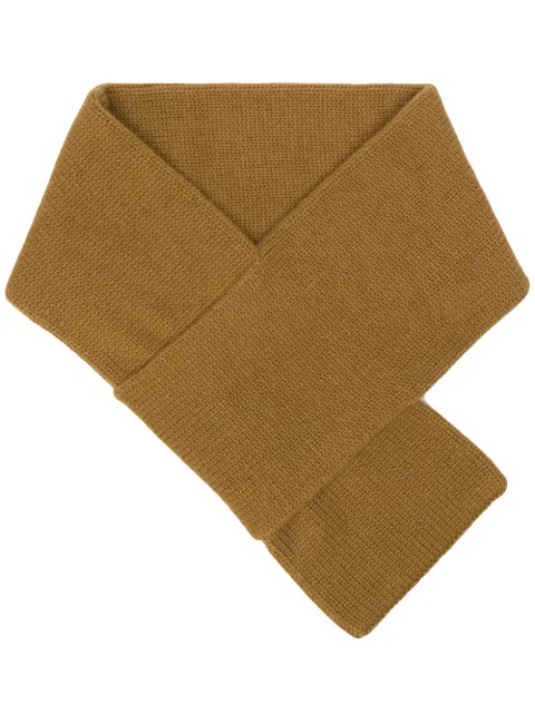 ASPESI ASPESI KNITTED SCARF - BROWN