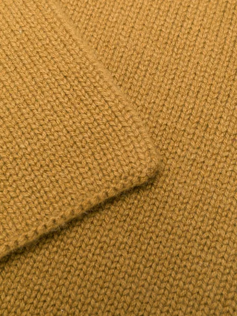 ASPESI ASPESI KNITTED SCARF - BROWN