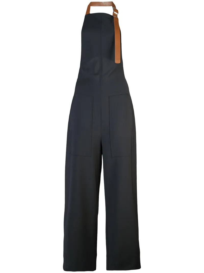 Tibi Tablier Plainweave Apron Overall Pants