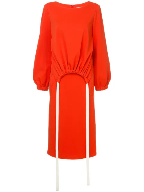 tibi drawstring dress