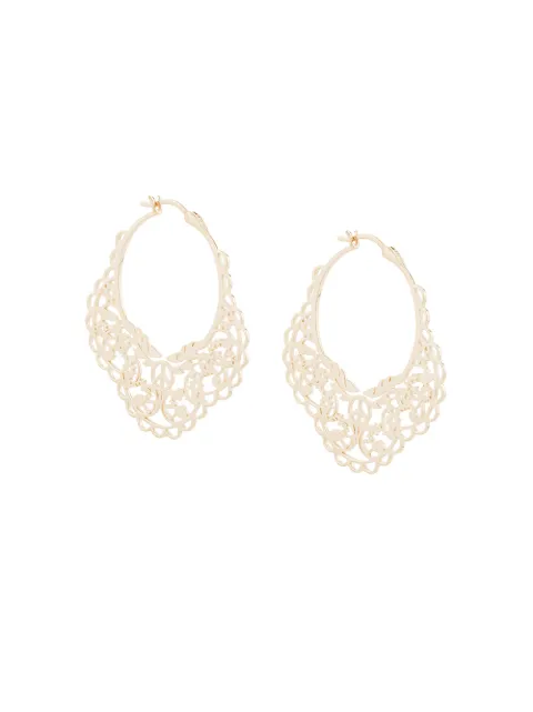 Karen Walker Filigree Hoop Earrings Farfetch Karen Walker Filigree Hoop Earrings Farfetch