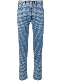 Calça jeans slim com logo