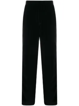 Calça aveludada com listras laterais