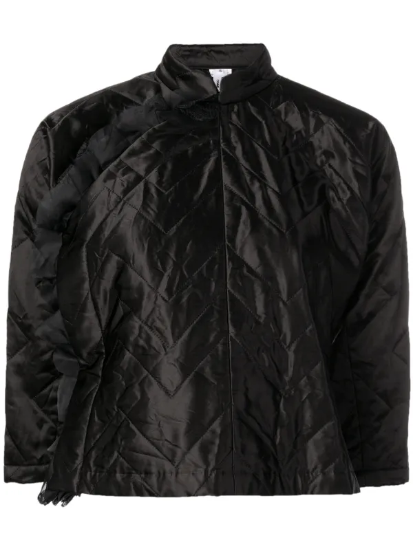 comme des garcons quilted jacket leather