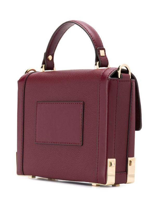 jayne small pebbled leather trunk bag