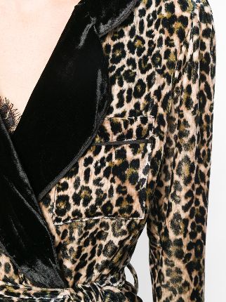 leopard print velvet blazer展示图