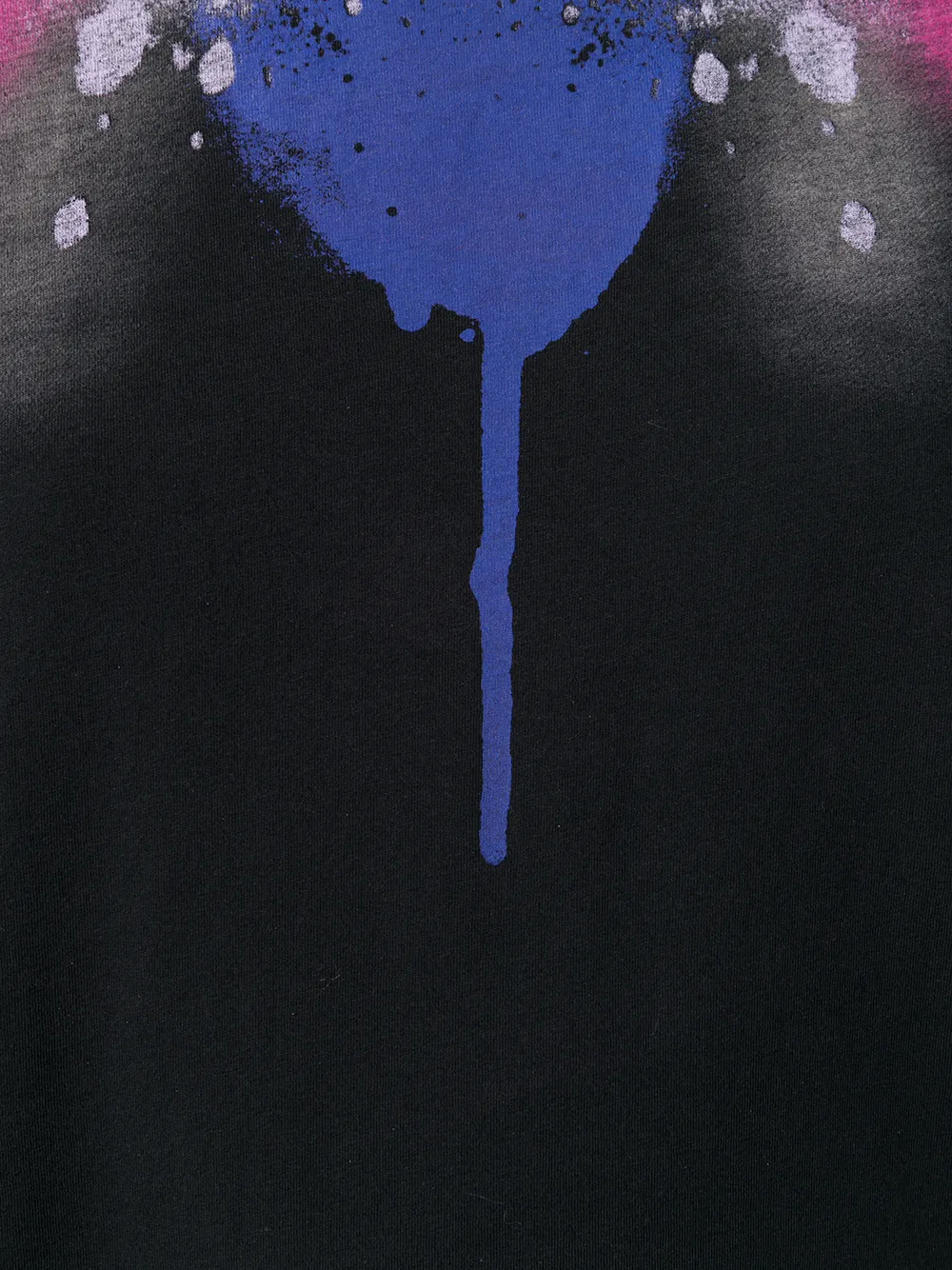 COUNTY OF MILAN abstract spray paint print T-shirt Zwart